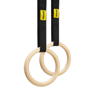 Juego de anillos de madera