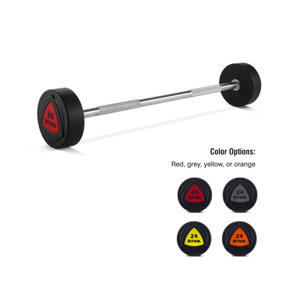 BARRA RECTA CON PESO INTEGRADO LOGO GRIS