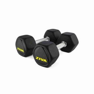 Mancuernas Hexagonales de Goma  Amarillo