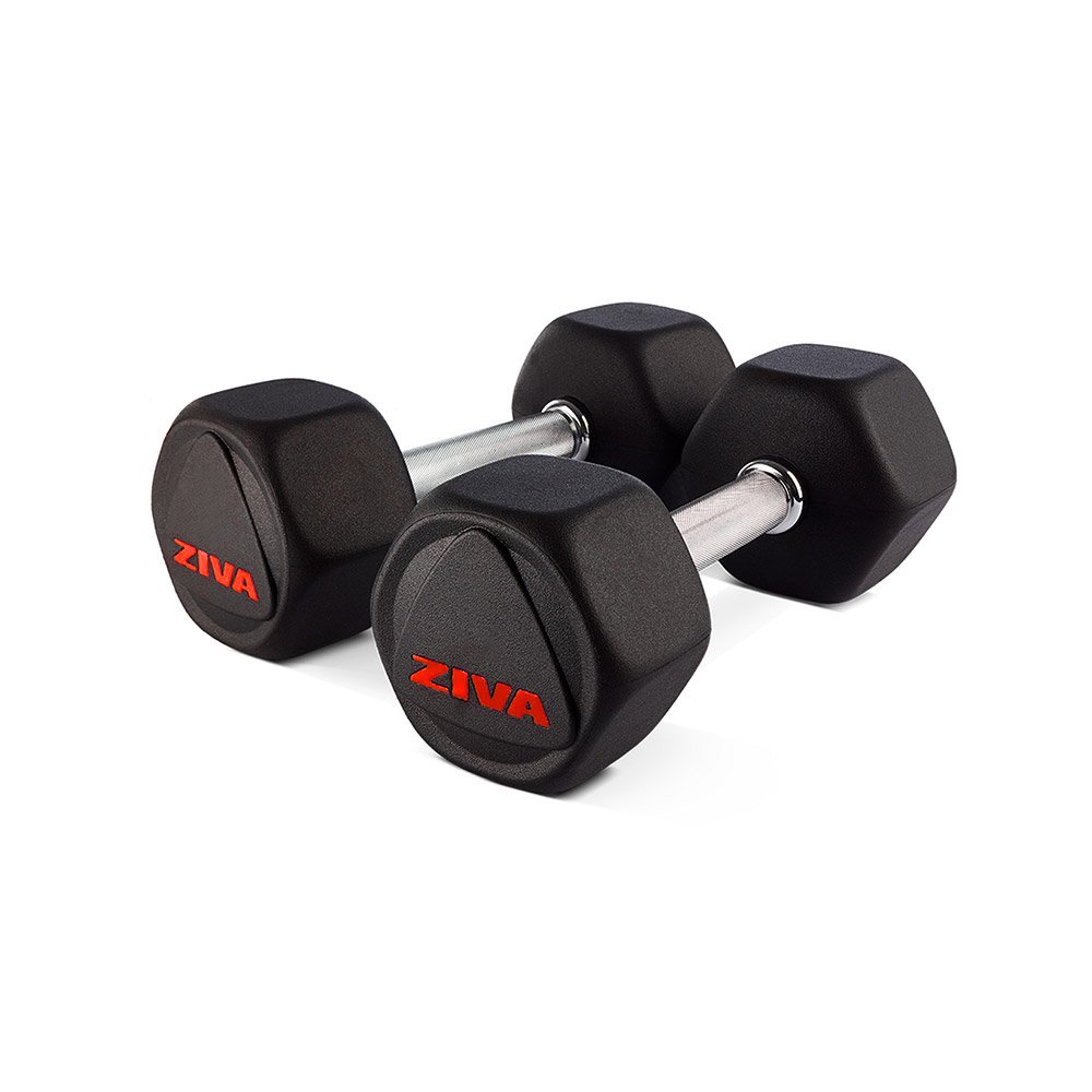 Mancuernas Hexagonales de Goma  Rojo