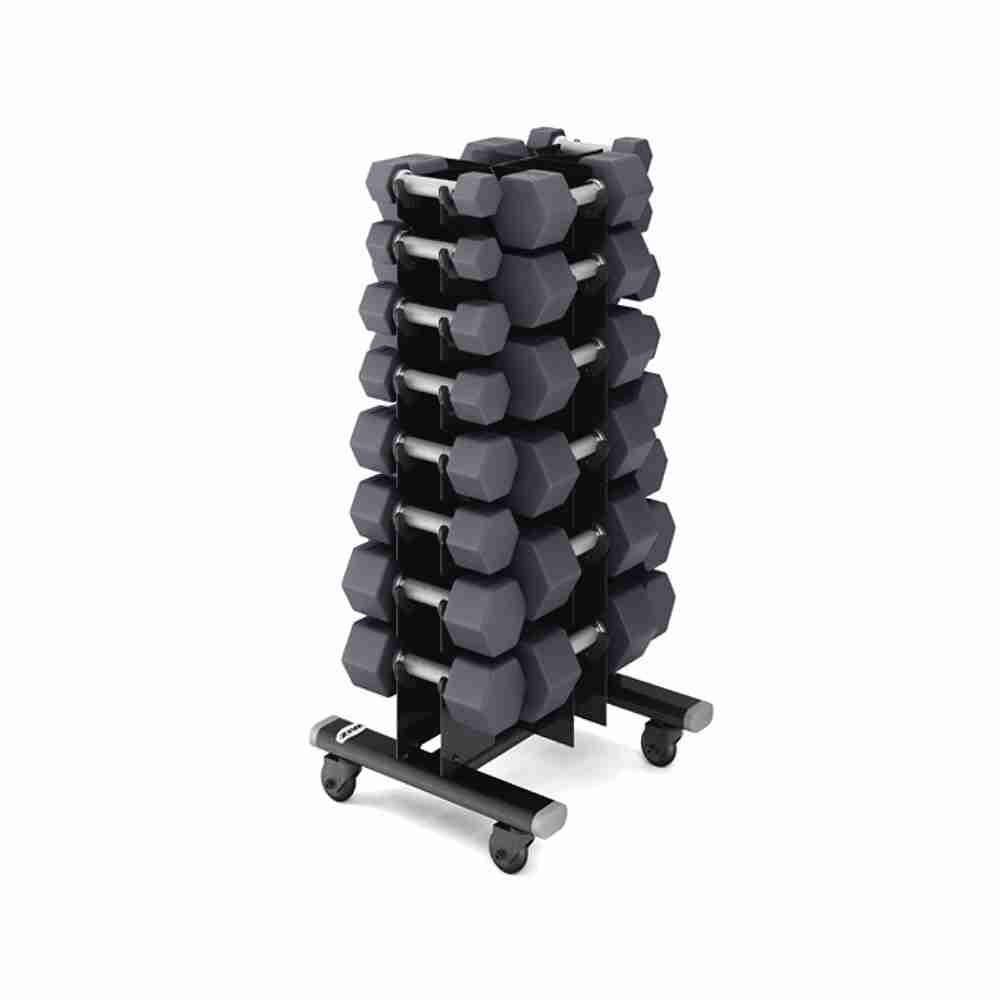 Rack Vertical para 16  Mancuernas Hexagonal Negro