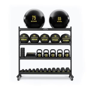 Rack Multifuncional de 4 Niveles Negro