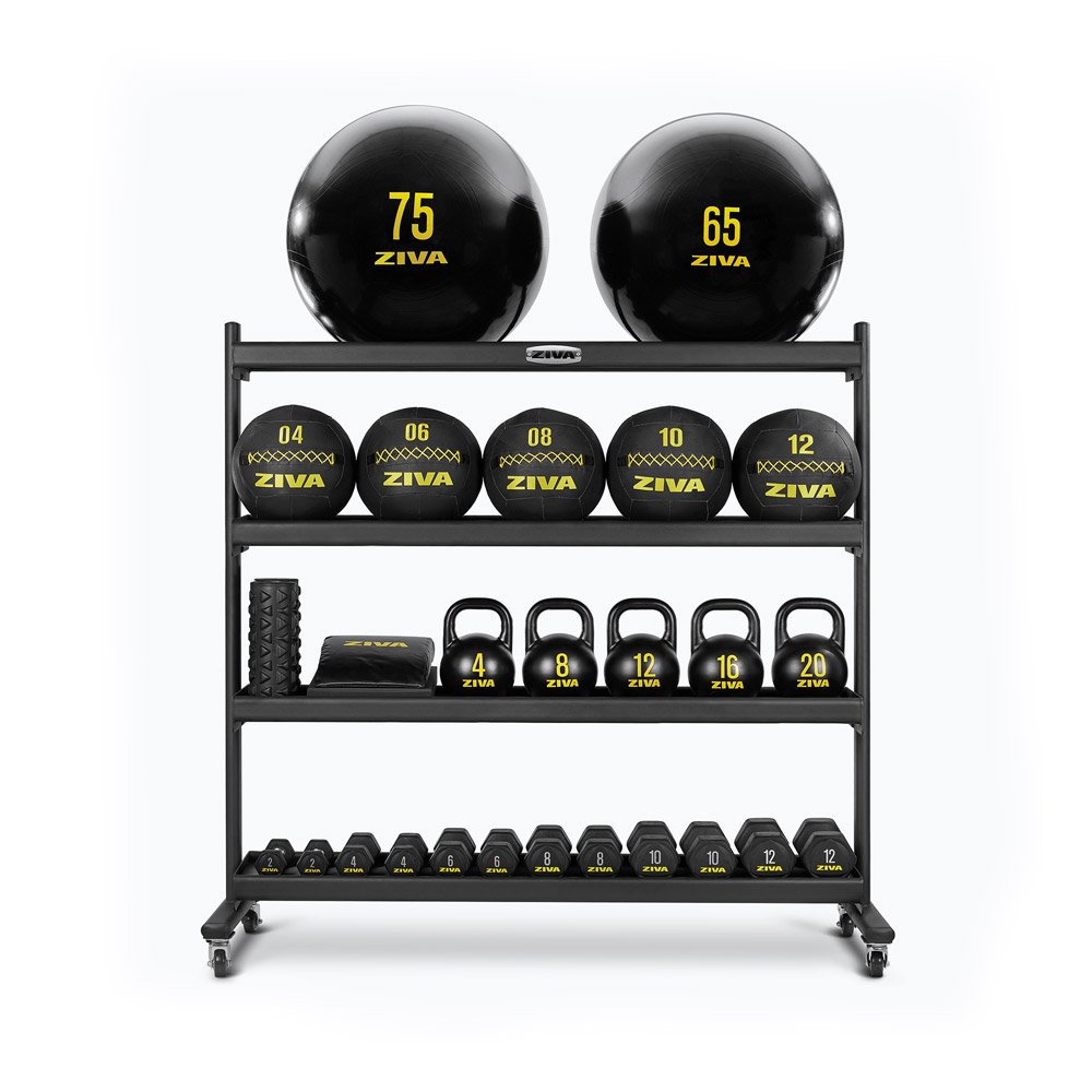 Rack Multifuncional de 4 Niveles Negro